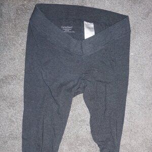 BumpStart by Motherhood Maternity under the bump gray crop leggings, medium